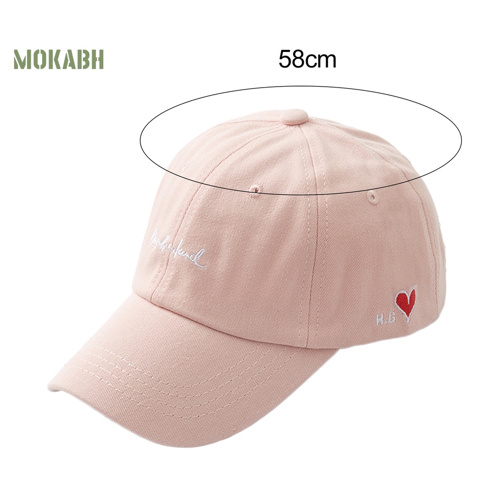 Mũ Lưỡi Trai Thêu Chữ Mok Abh Chống Nắng Mùa Hè Có Thể Điều Chỉnh Kích Thước Cho Nam Và Nữ