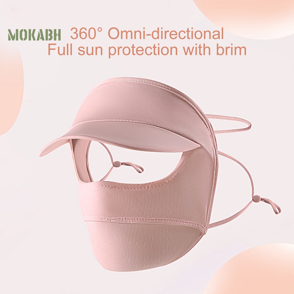 Khẩu Trang Chống Nắng Bảo Vệ Tai Xoay 360 Độ Bằng Lụa Lạnh