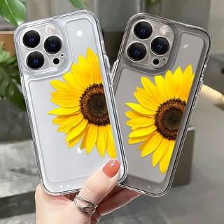 Ốp Điện Thoại TPU Mềm Chống Sốc Họa Tiết Hoa Hướng Dương Cho IPhone 11 14 13 12 Pro Max XS X XR 7 + 8 6 6S Plus Sự Bảo Vệ