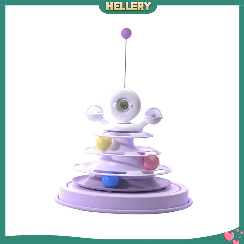 [HelleryVN] Đồ Chơi Xếp Hình Đường Ray Vòng Tròn 3 Lớp Vui Nhộn Cho Mèo Cưng