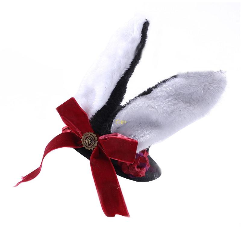 Kẹp Tóc Hình Mũ Tai Thỏ Phong Cách Steampunk Lolita