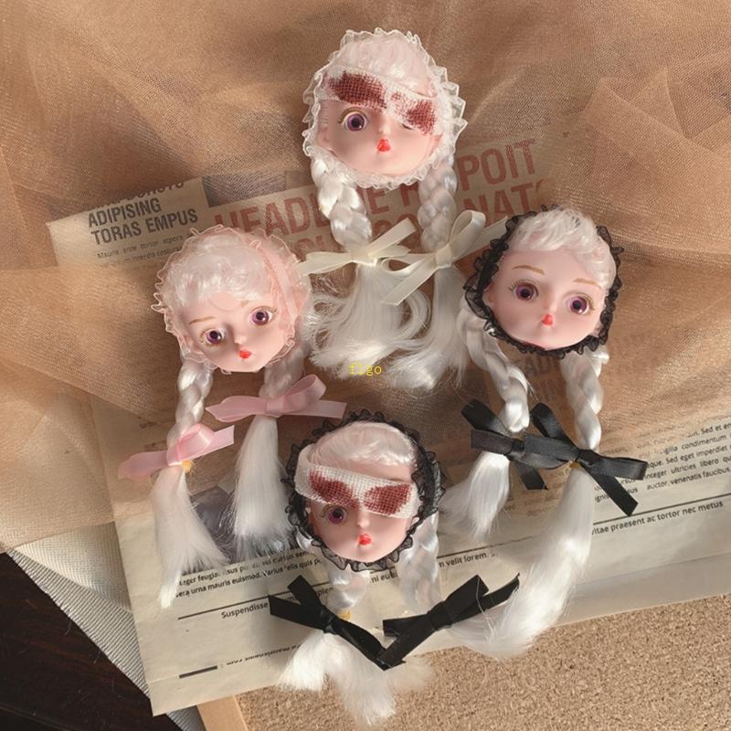 Kẹp Tóc Hình Búp Bê Phối Ren Xinh Xắn