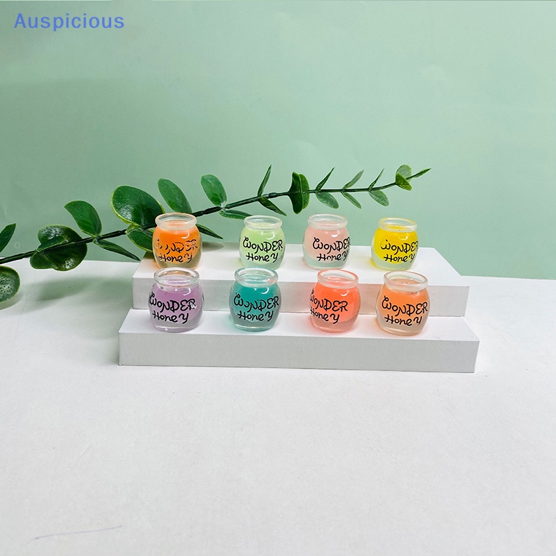 Set 2 Hũ Mật Ong Mini Bằng Nhựa Resin Dạ Quang Trang Trí Tiểu Cảnh / Nhà Búp Bê