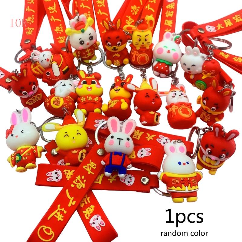 Móc Khóa Xe Hơi Hình Thỏ Hoạt Hình Dễ Thương