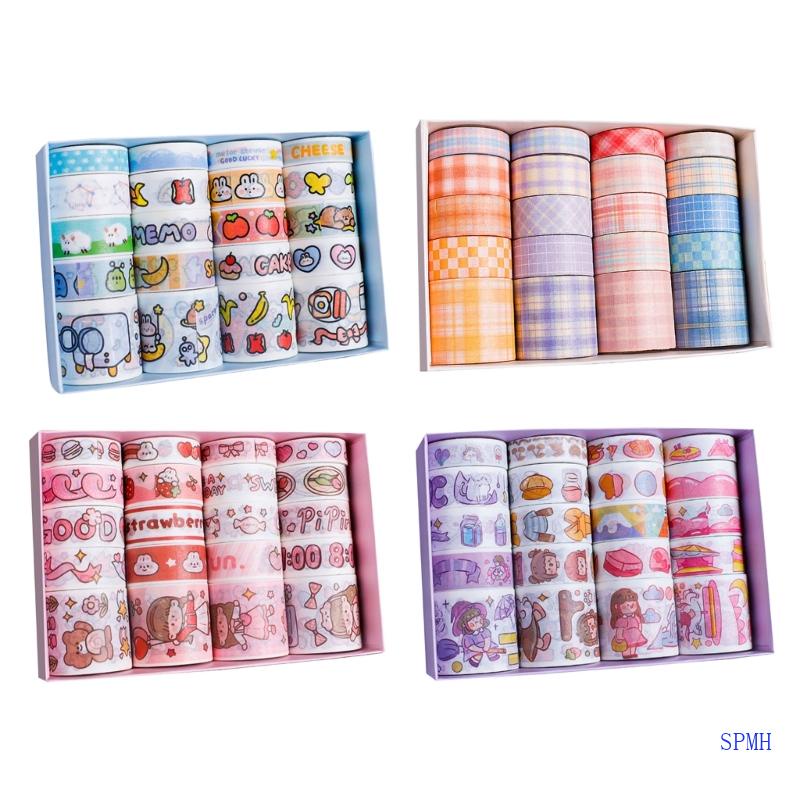 Cuộn Băng Dính Washi Nhiều Họa Tiết Dễ Thương Dùng Trang Trí Sổ Tay DIY