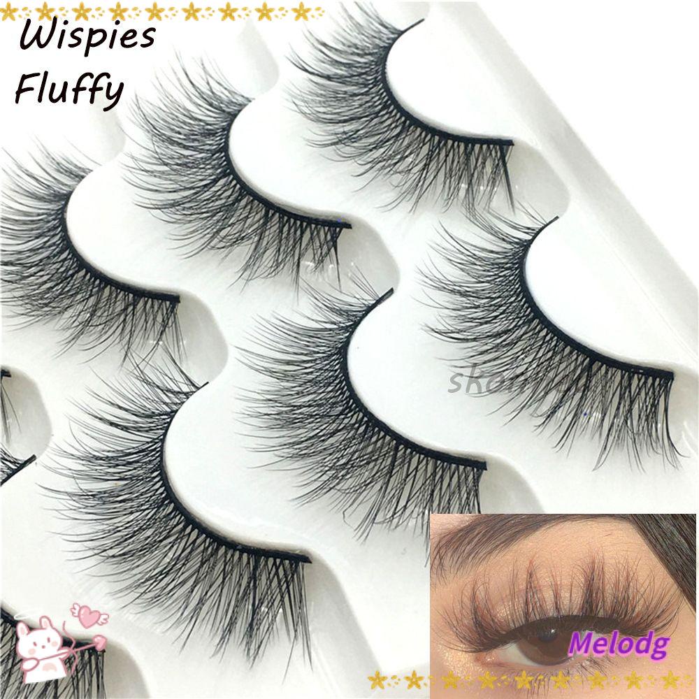MELODG Bộ 5 Cặp Lông Mi Giả Nhiều Kiểu 3D SKONHED