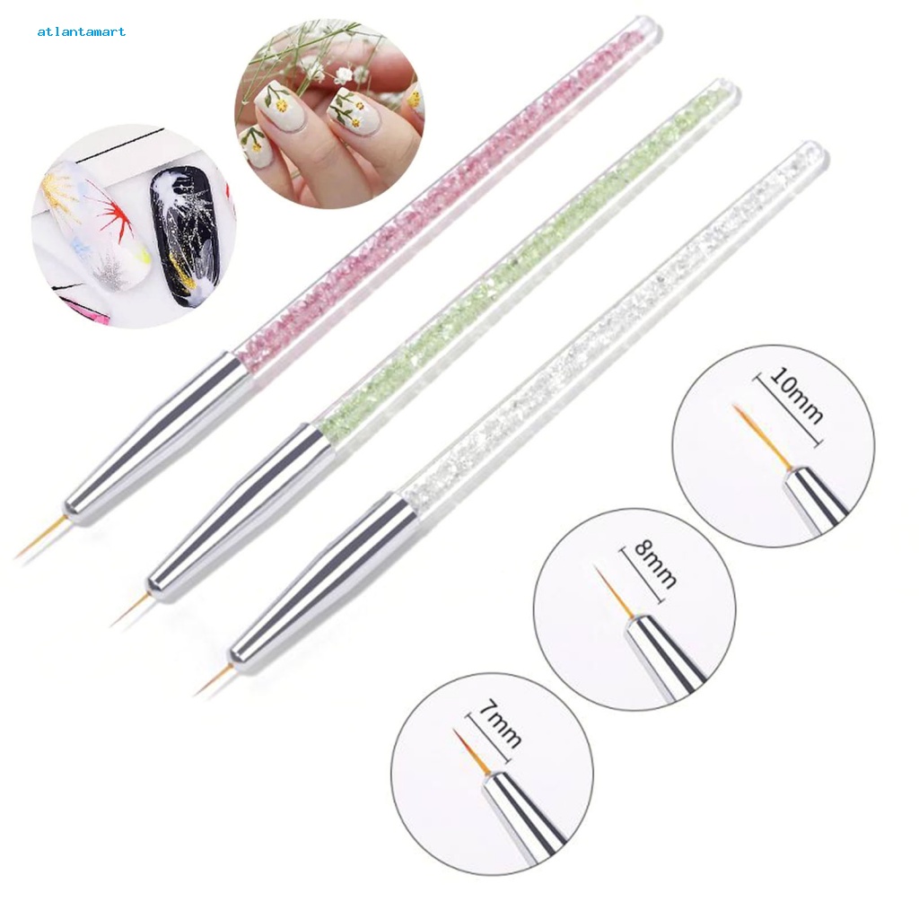 Túi Đựng Đồ Dùng Cao Cấp Tiện Dụng| Set 3 Bút Vẽ Móng Nghệ Thuật Bằng Nhựa Siêu Nhẹ Đa Năng Màu Sắc Sống Động