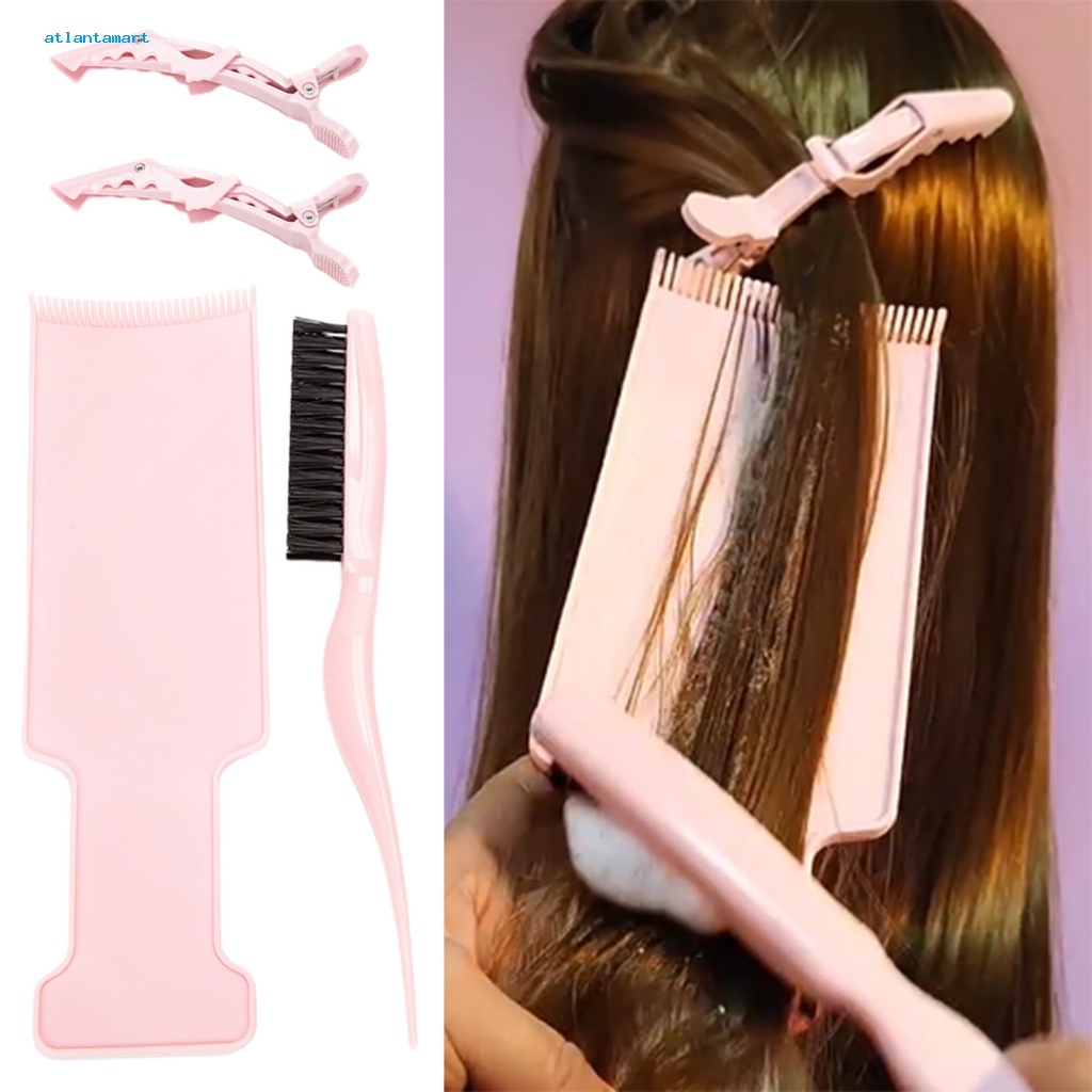 Túi Đựng Đồ Dùng Cao Cấp Tiện Dụng| Set 4 Bảng Nhuộm Tóc Tay Cầm Dài Kèm Kẹp Tiện Dụng Cho Salon