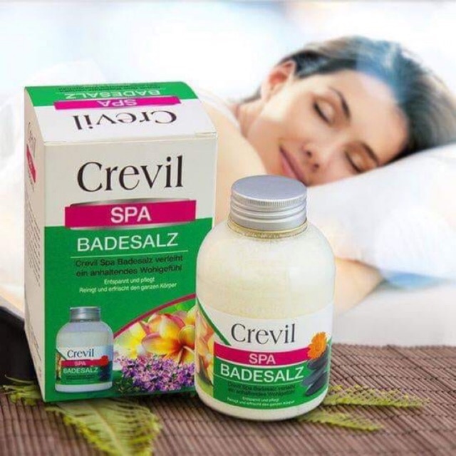 Muối khoáng tắm từ biển Chết CREVIL SPA 600g Làm Đẹp Da, Sạch Mụn, Tẩy Da Chết chiết xuất từ thiên nhiên