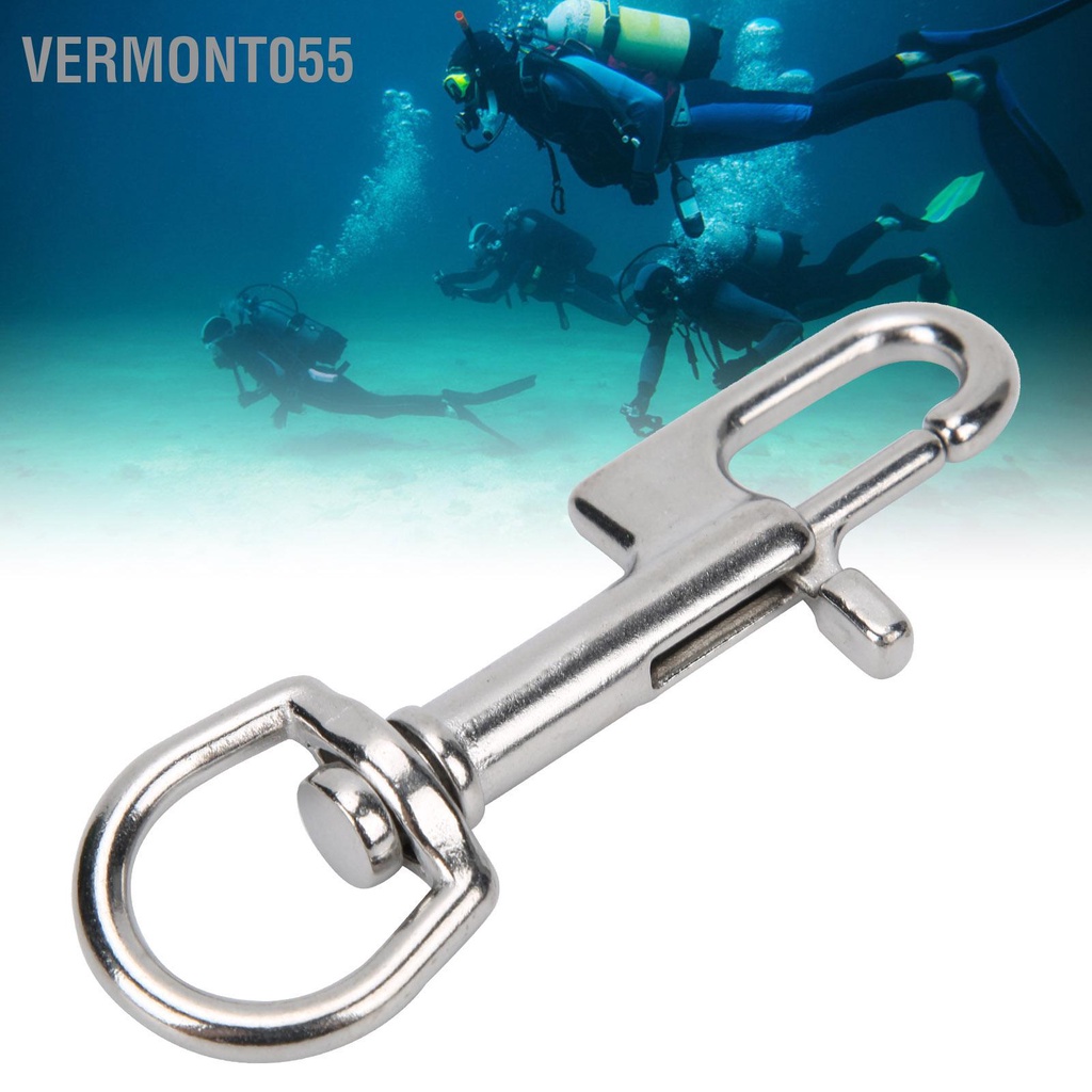 Vermont055 Lặn bằng thép không gỉ Single Ended Snap Clips Eye Bolt Hooks Buckle