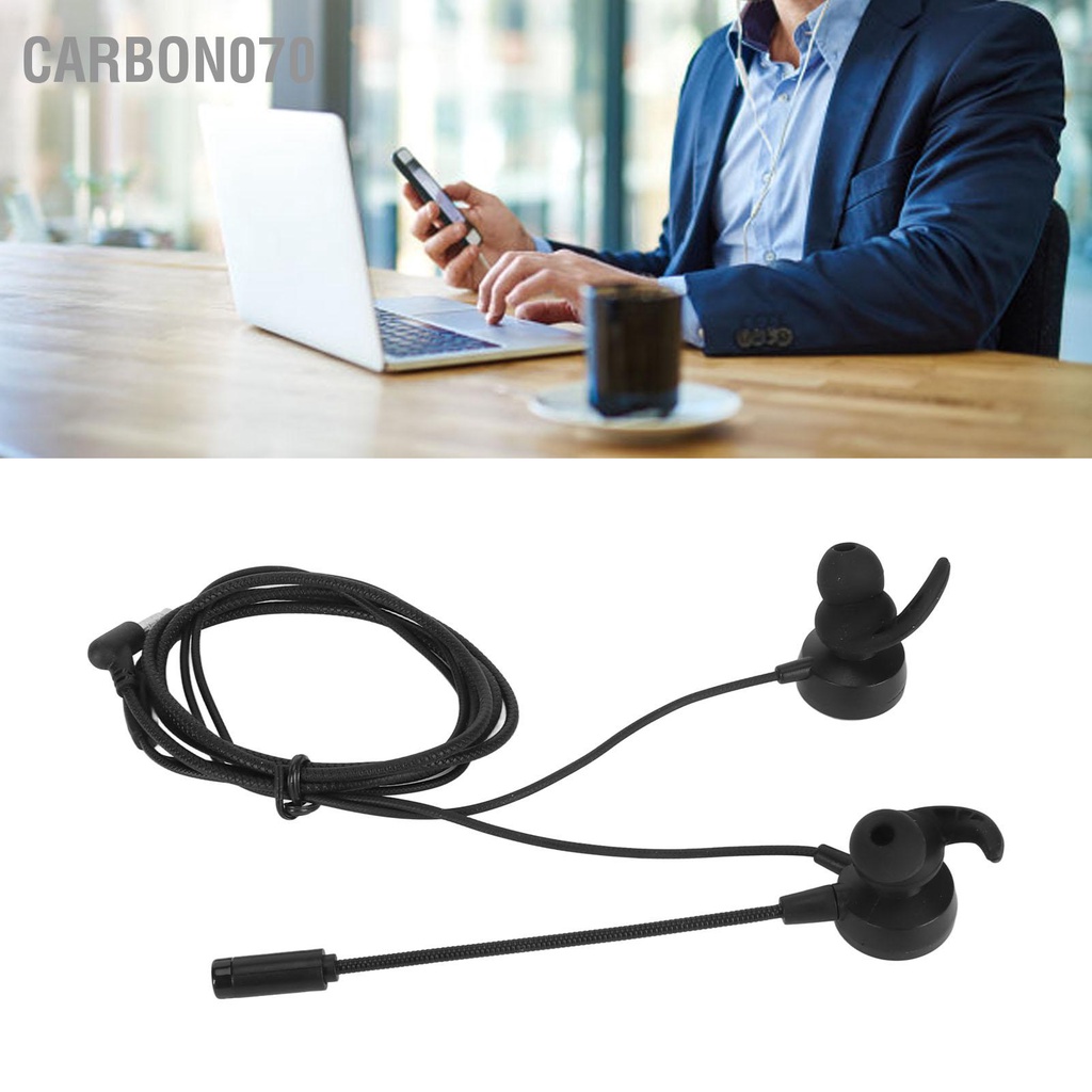 Carbon070 Tai nghe chơi game 3 5 mm có dây loại bỏ tiếng ồn âm thanh nổi Mic thể điều chỉnh cho máy tính xách tay  điện thoại di động PC