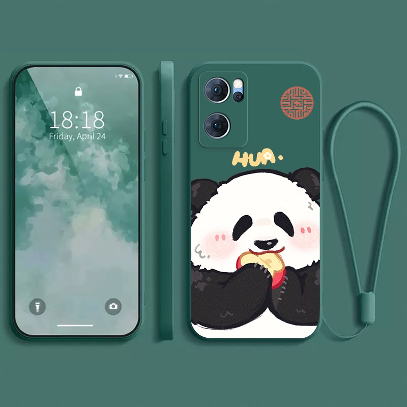 Ốp lưng Oppo RENO 7 5G RENO 7Z RENO 8Z RENO 8 5G RENO 8T 4G RENO 8T 5G Ốp điện thoại dẻo Gấu trúc mắn ZMF