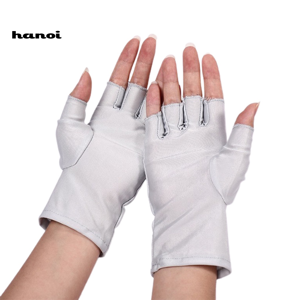 1 Đôi Găng Tay Co Giãn Thoáng Khí Không Để Lại Dấu Ngón Tay Chống Tia UV Khi Lái Xe