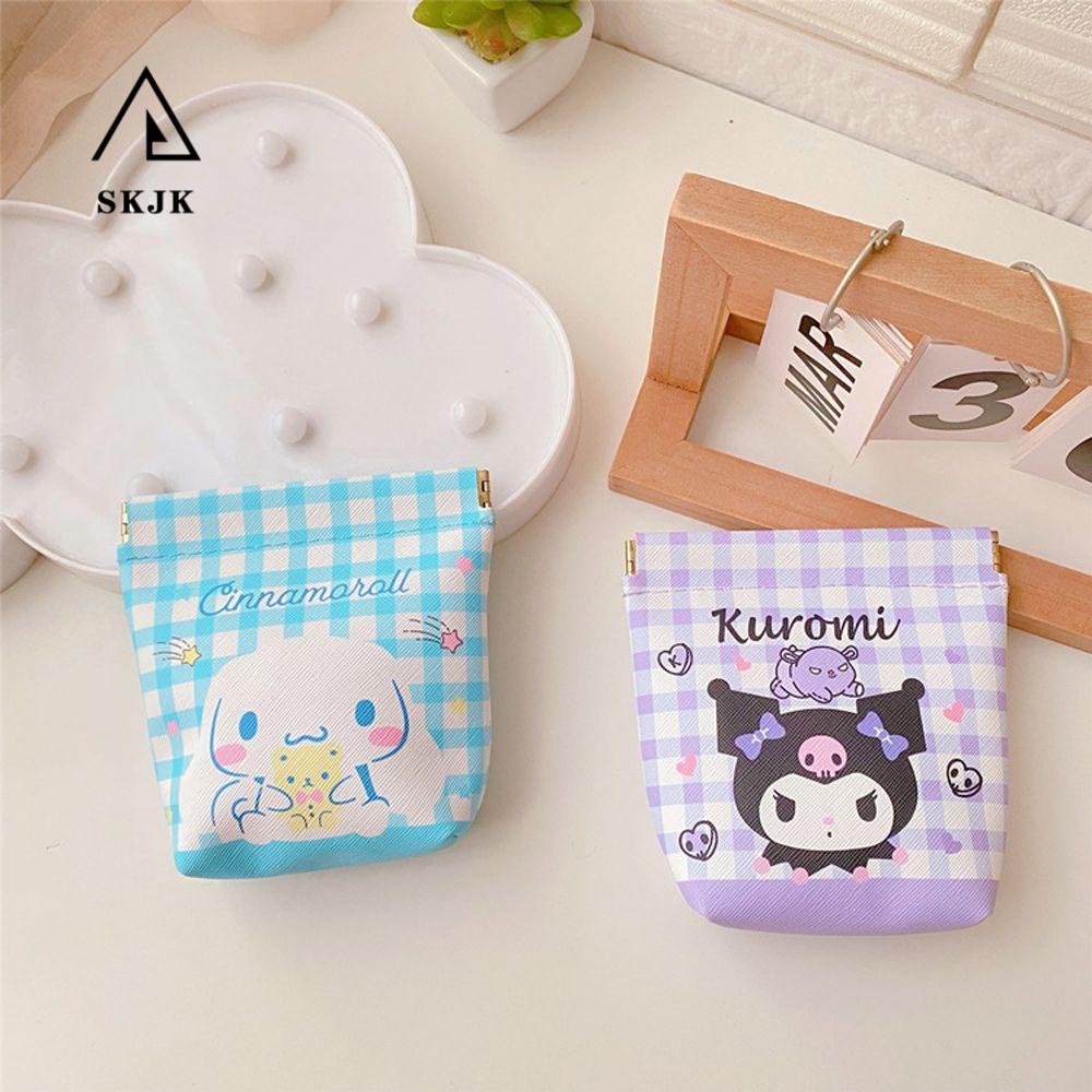 Needway Túi Đựng Mỹ Phẩm / Tiền Xu / Son Môi Bằng Da Pu Tự Đóng Kiểu Nhật Hàn