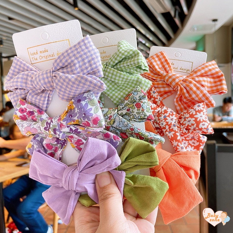 Kẹp Nơ Vải Xinh Xắn Cho Bé Gái