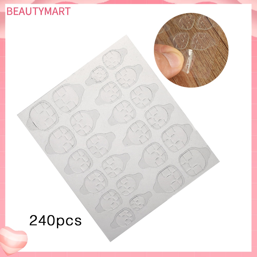 Set 240 Miếng Dán Móng Tay Giả Trong Suốt Dùng Một Lần