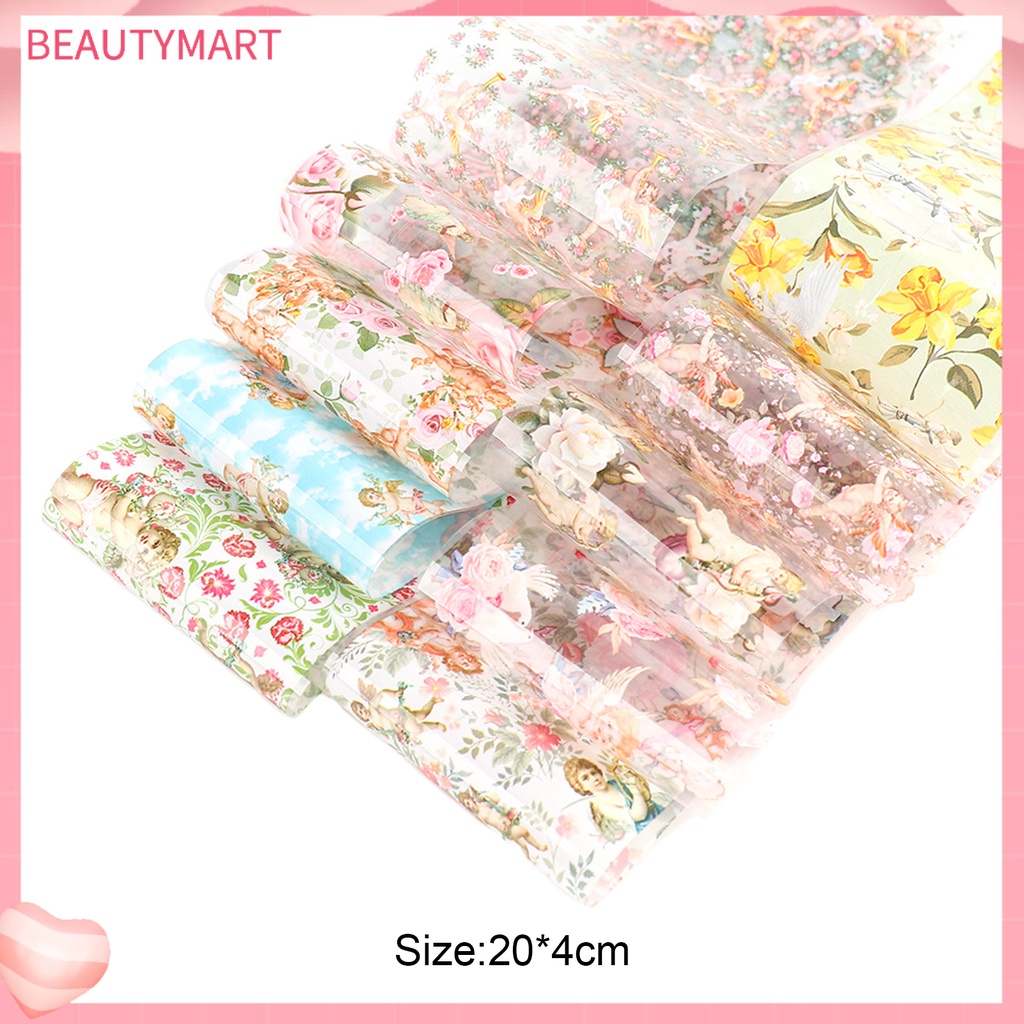 Set 10 Miếng Dán Móng Tay DIY Họa Tiết Thần Cupid Lâu Trôi Cho Nữ