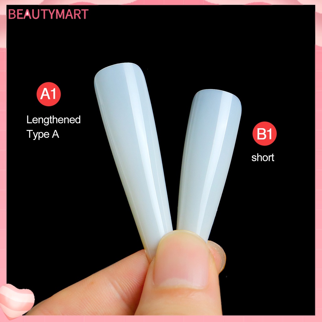 Bộ 600 Móng Tay Giả Nối Dài Che Phủ Toàn Diện Chống Vỡ Lâu Trôi DIY