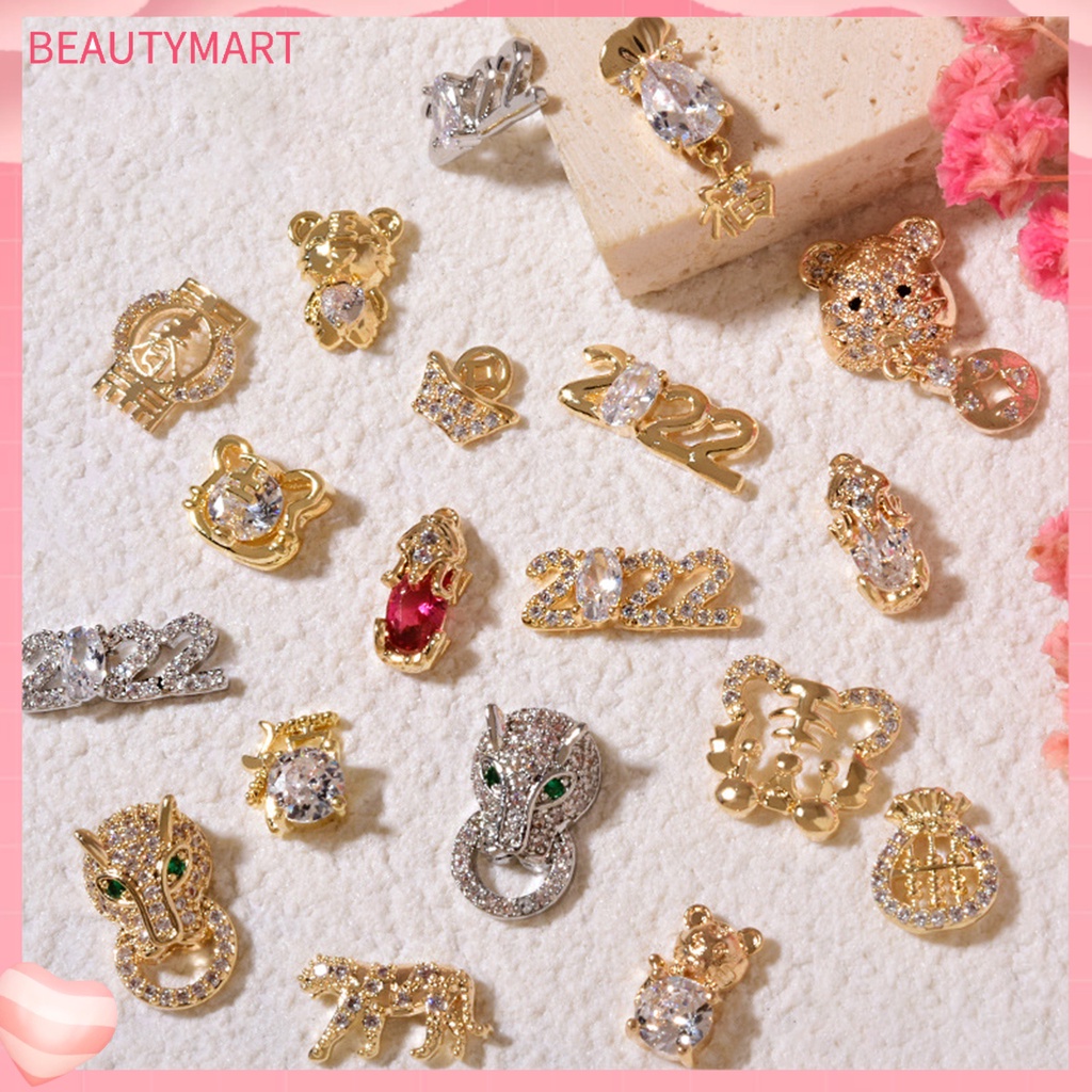 Phụ Kiện Đính Đá Zirconia Trang Trí Móng Tay Mừng Năm Mới 2022