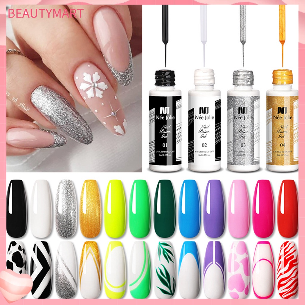 Gel Sơn Móng Tay 8ml Độ Đàn Hồi Cao Không Phai Tiện Dụng