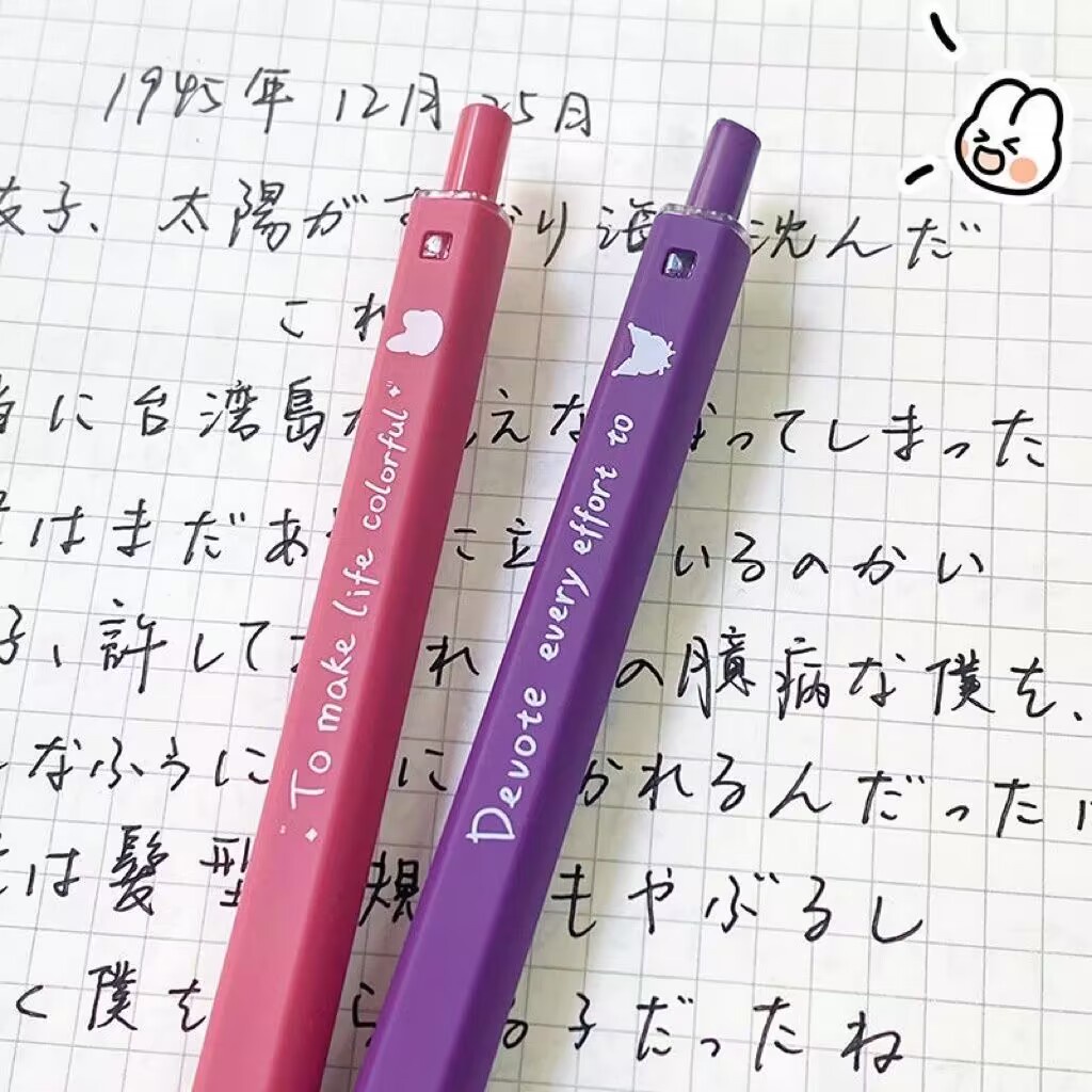 1 Bút Mực gel Hình Vuông Họa Tiết melody Dễ Thương Cho Học Sinh