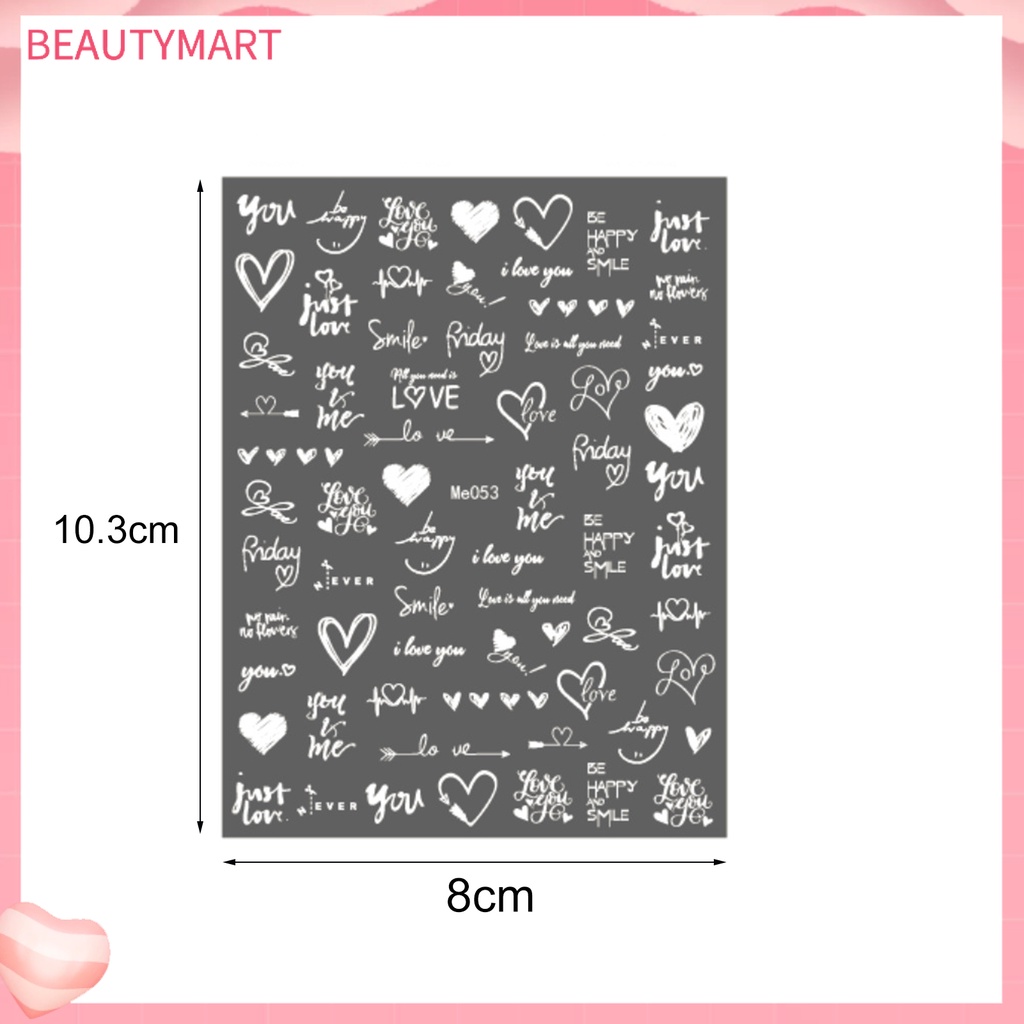 Miếng Dán Móng Tay Hiệu Ứng 3D Không Phai Màu Tạo Hiệu Ứng Tuyệt Vời Lãng Mạn