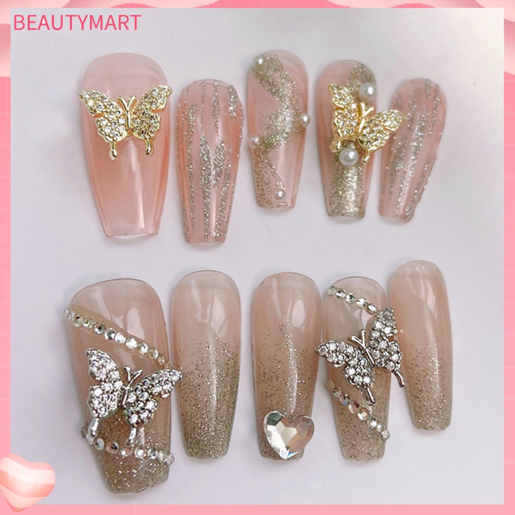 Phụ Kiện Trang Trí Móng Tay Chống Rơi Hình Bướm Sang Trọng DIY