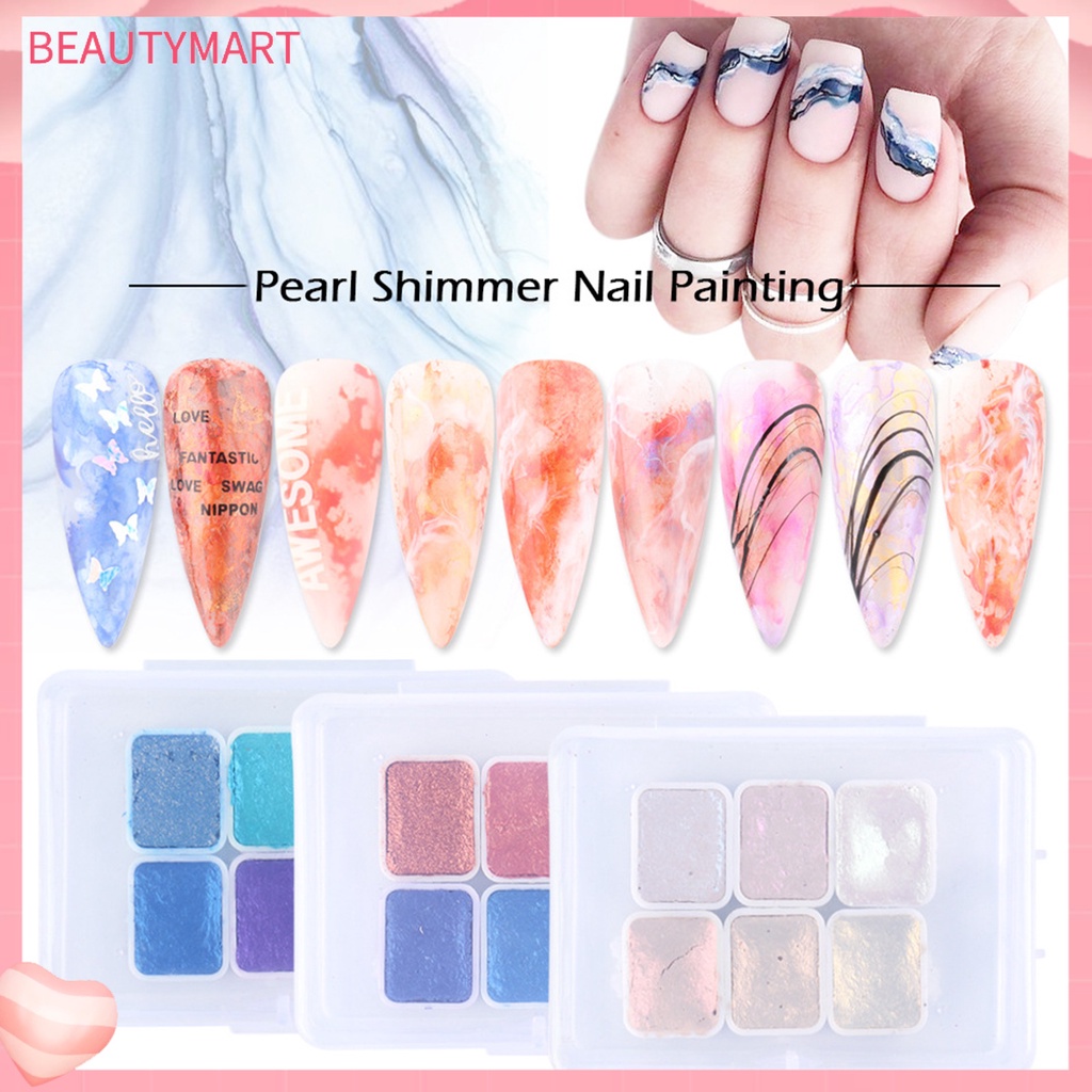 Bộ Màu Nước Kim Tuyến Lấp Lánh Lâu Trôi Dùng Trang Trí Móng Tay Nghệ Thuật DIY