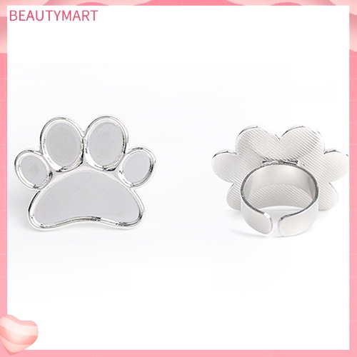 Nhẫn Hở Hình Dấu Chân Mini Trang Trí Móng Tay Nghệ Thuật Cho Nữ [beautymart]