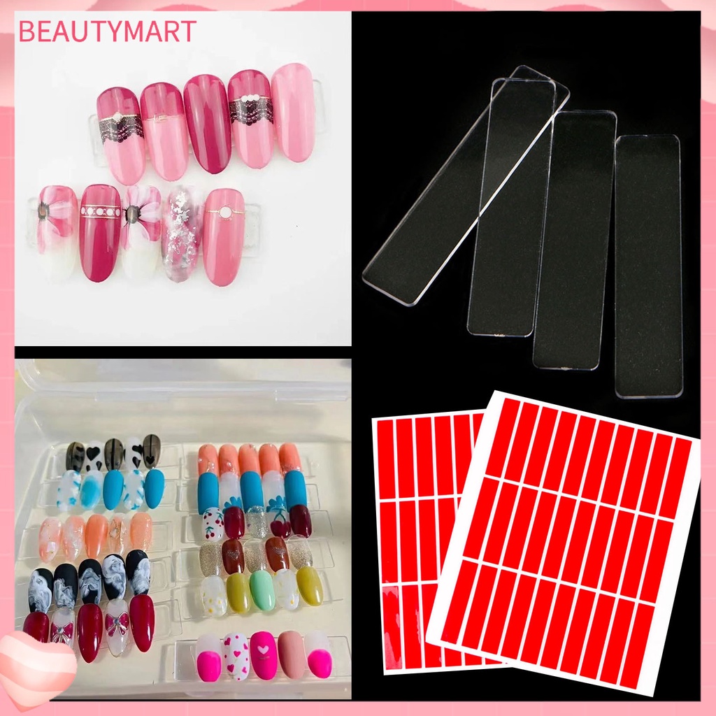 1 Bộ Miếng Dán Trưng Bày Móng Tay Trong Suốt Chuyên Nghiệp