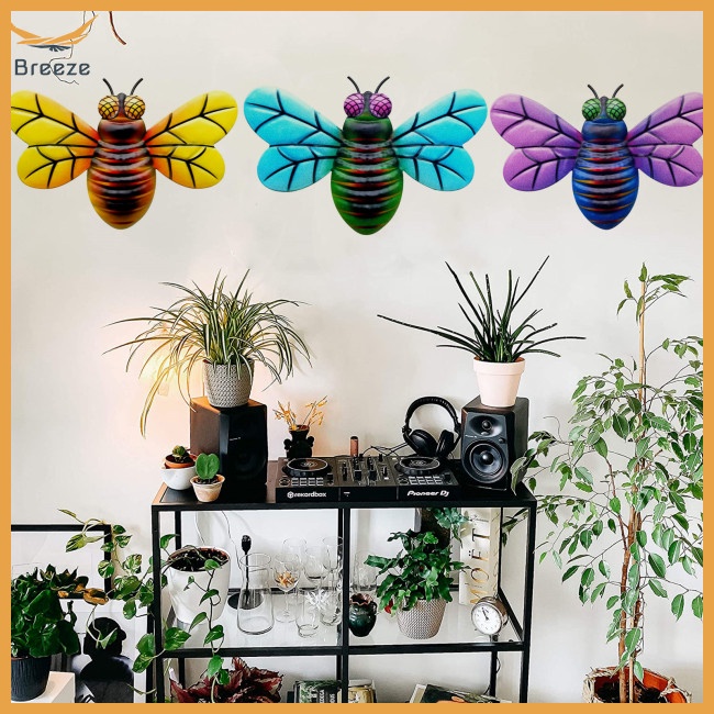 Set 4 Phụ Kiện Treo Tường Trang Trí Hình Con Ruồi 3d Trọng Lượng Nhẹ Dành Cho Vườn Nhà
