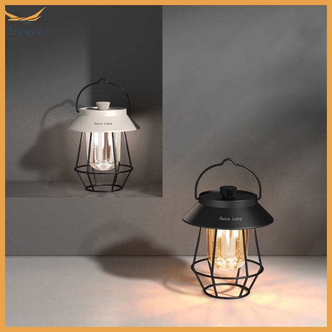 Đèn Lồng Cắm Trại Chống Thấm Nước Phong Cách Cổ Điển Kèm Sạc Usb Tiện Dụng