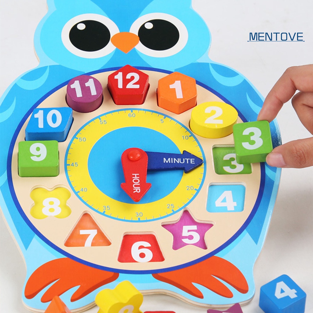 Đồng Hồ Đồ Chơi Bằng Gỗ Hình Động Vật Hoạt Hình Cho Trẻ Em