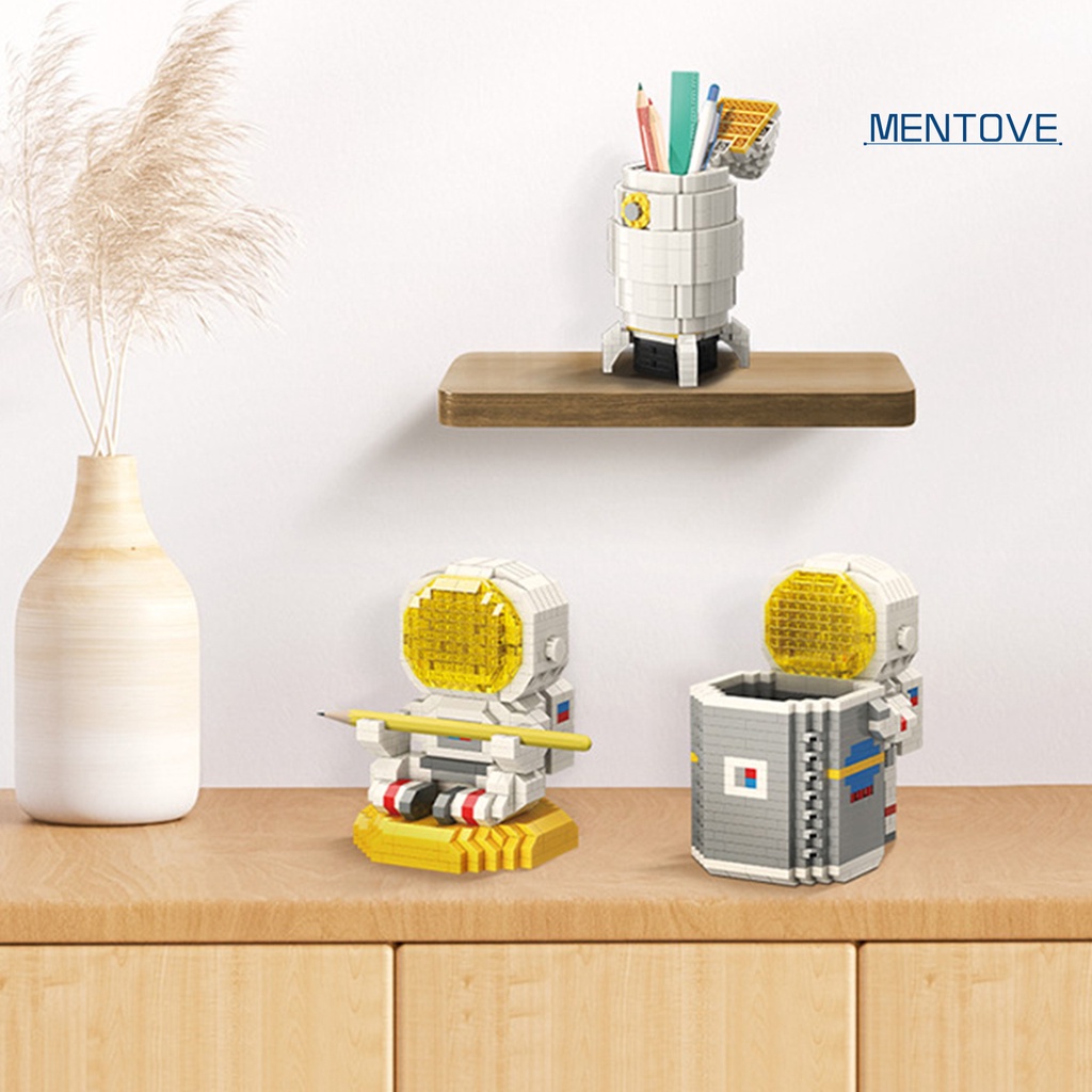 1 Bộ Đồ Chơi Lắp Ráp Phi Hành Gia Mini Màu Sắc Tươi Sáng Cho Bé