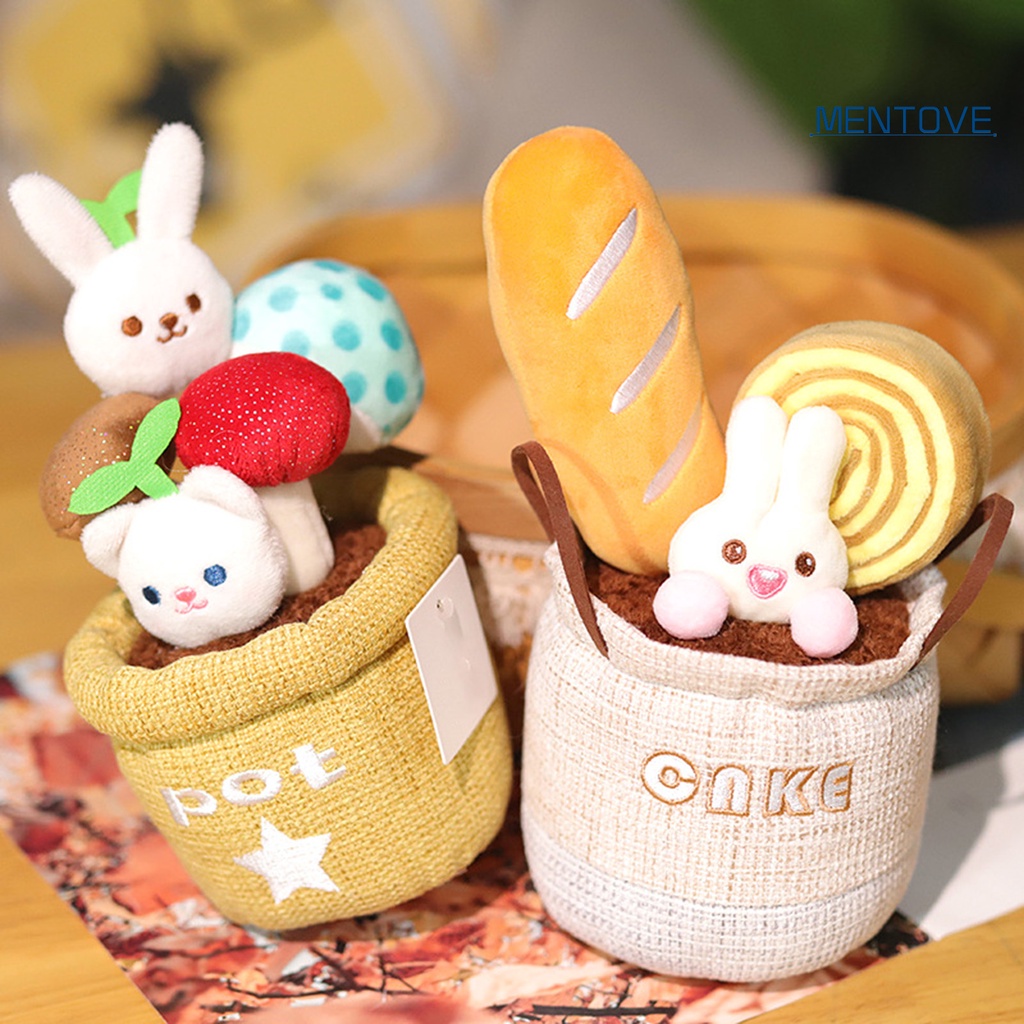 [MT] Búp Bê Nhồi Bông Hình Động Vật Hoạt Hình Siêu Mềm Độ Co Giãn Cao Chống Biến Dạng Chậu Cây Mọng Nước Trang Trí