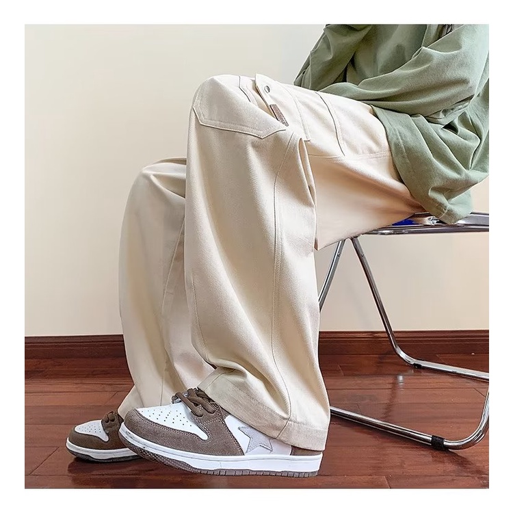 Quần Dài Dây Rút Chống Mài Mòn Cỡ Lớn Thời Trang Đường Phố Cho Nam