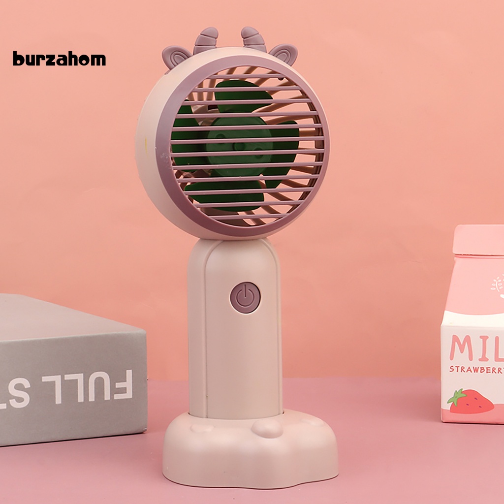 Quạt Làm Mát Mini Cầm Tay Hình Gia Súc Hoạt Hình Dễ Thương Có Thể Sạc Lại