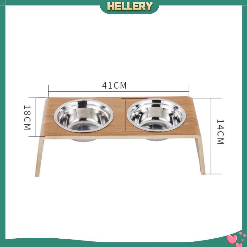 Bát Đựng Thức Ăn / Nước Uống Kèm 2 Bát Đựng Bằng Thép Không Gỉ Dành Cho Thú Cưng