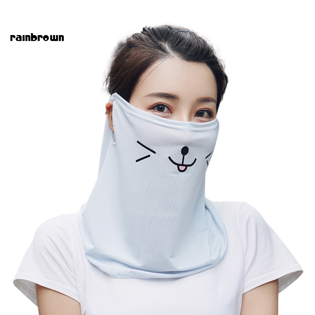 &lt; Rainbrown &gt; Mặt Nạ Polyester Bảo Vệ Thiết Kế Treo Tai Không Cần Cắt Ba Chiều Kích Thước Cho Hoạt Động Đạp Xe