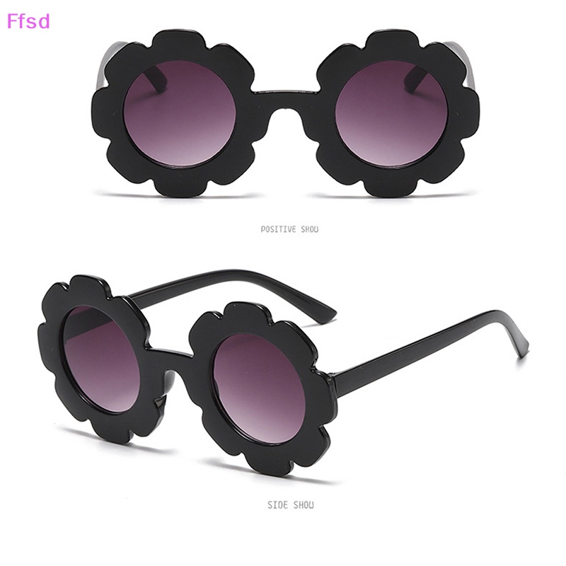 Kính Mát Tròn Chống Tia UV400 Hình Hoa Hướng Dương Dễ Thương Cho Bé