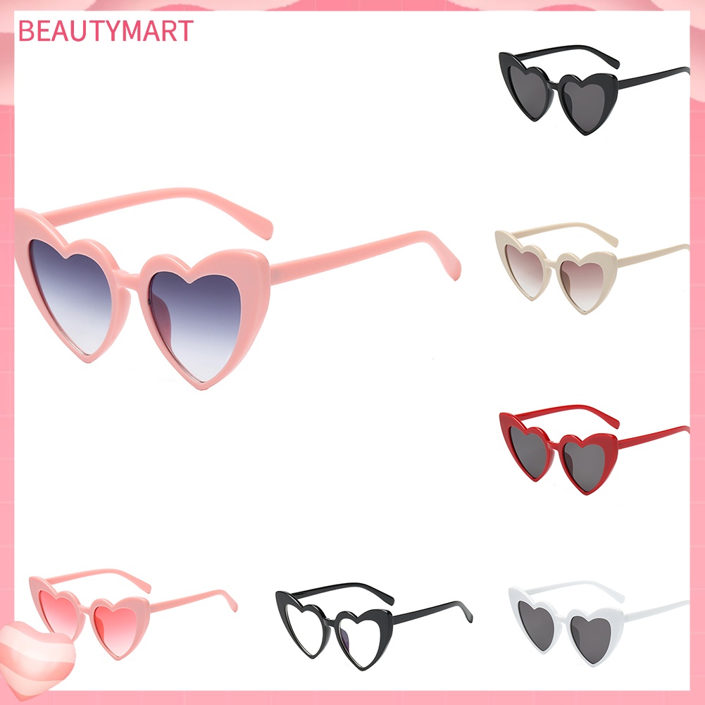 Kính Mát Hình Trái Tim Chống Tia UV Thời Trang Cho Nữ