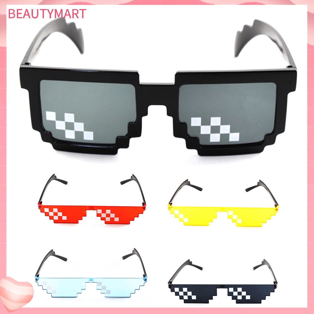 [beautymart] Kính Mát Thời Trang Thug Life Pixelated Dùng Làm Đạo Cụ Chụp Ảnh Tiệc Tùng