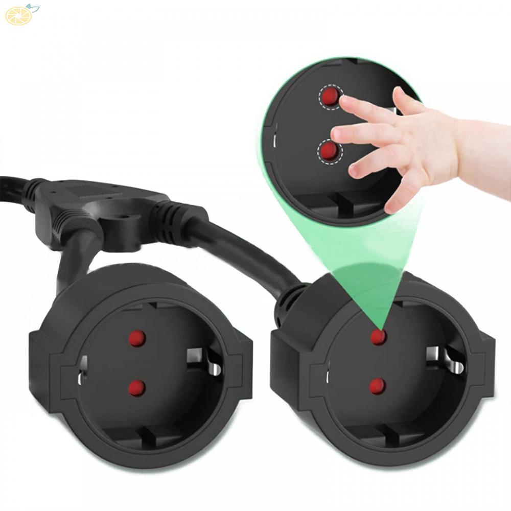 【VARSTR】2-in-1 socket adapter with flexible cable for protective contact extension cable