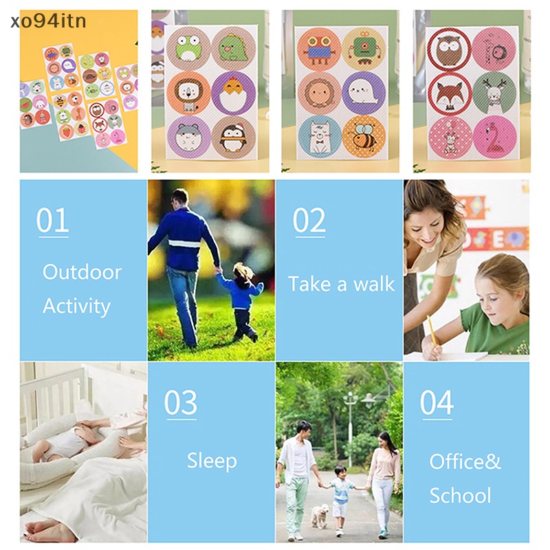 Set 36 Miếng Dán Chống Muỗi Tự Nhiên Không Độc Hại Họa Tiết Hoạt Hình