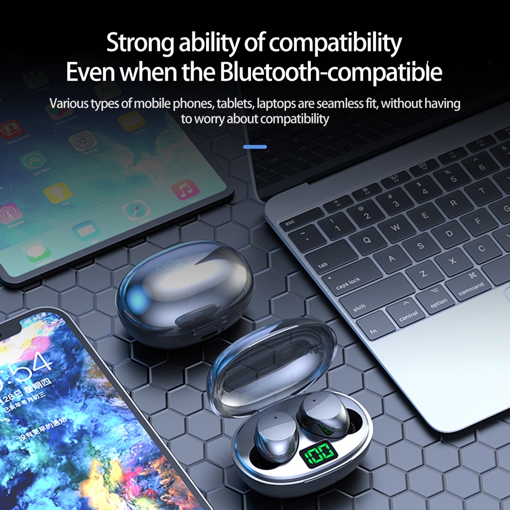 Tai Nghe Bluetooth 5.3 Không Dây Âm Thanh Nổi K20 Màn Hình LED 5.3 Có Thể Điều Khiển Cảm Ứng