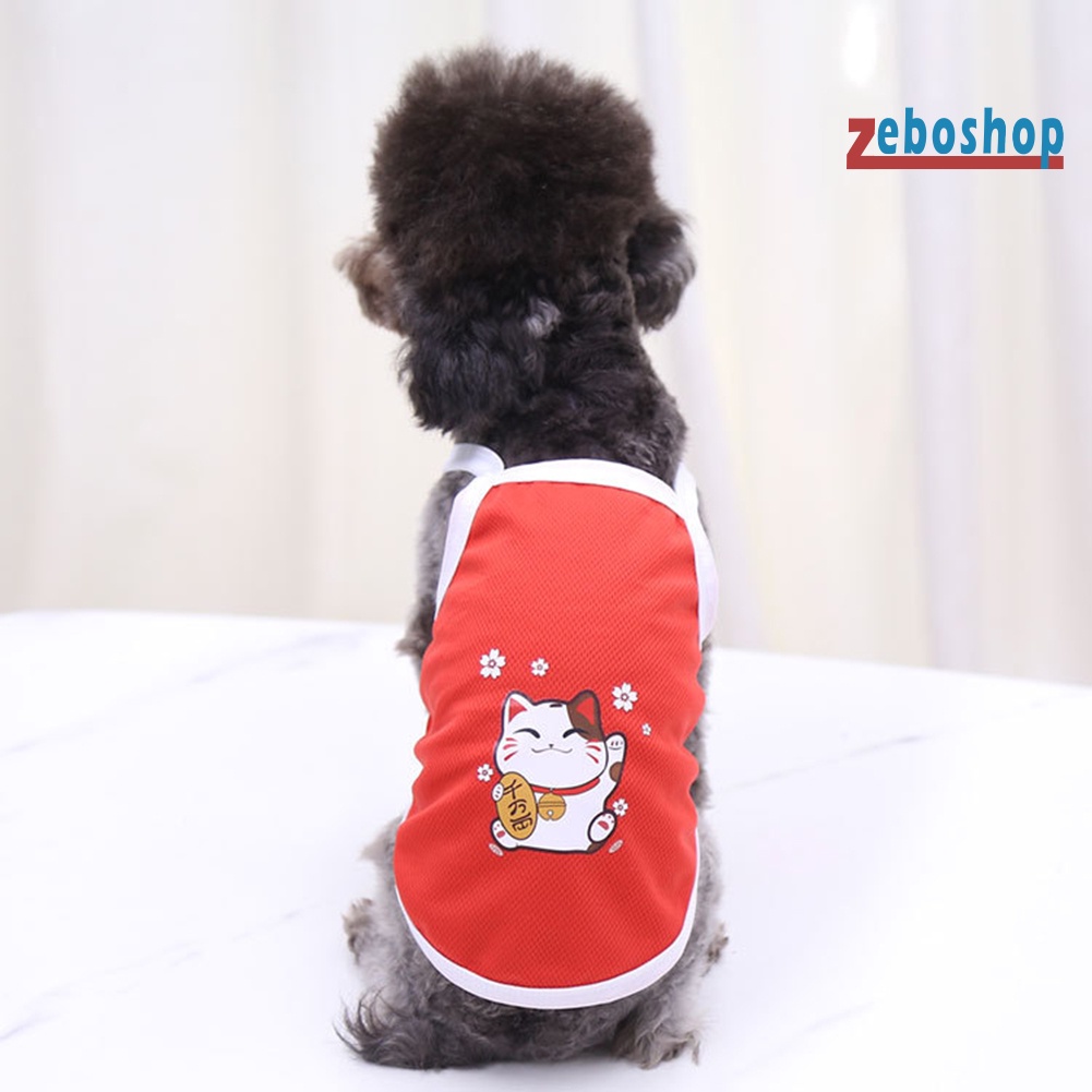 Áo Sát Nách Họa Tiết Quả Bơ / Khủng Long Dễ Thương Cho Cún Cưng