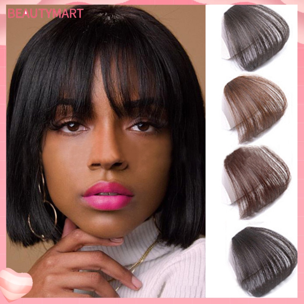 [beautymart] Tóc Mái Giả Màu Sắc Tươi Sáng Thân Thiện Với Làn Da Không Đường May Trang Trí Cho Nữ Giới