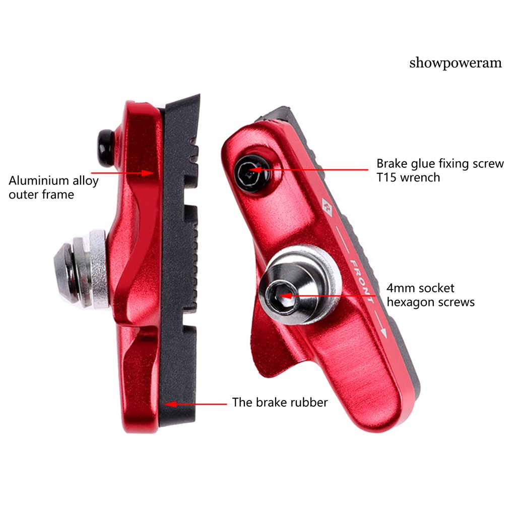 1 Cặp Má Phanh Xe Đạp Hình Chữ V Không Gây Tiếng Ồn