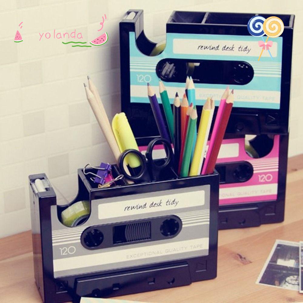 Giá Đỡ Bút Hình Băng Cát Sét Kèm Đế Cắt Tiện Dụng