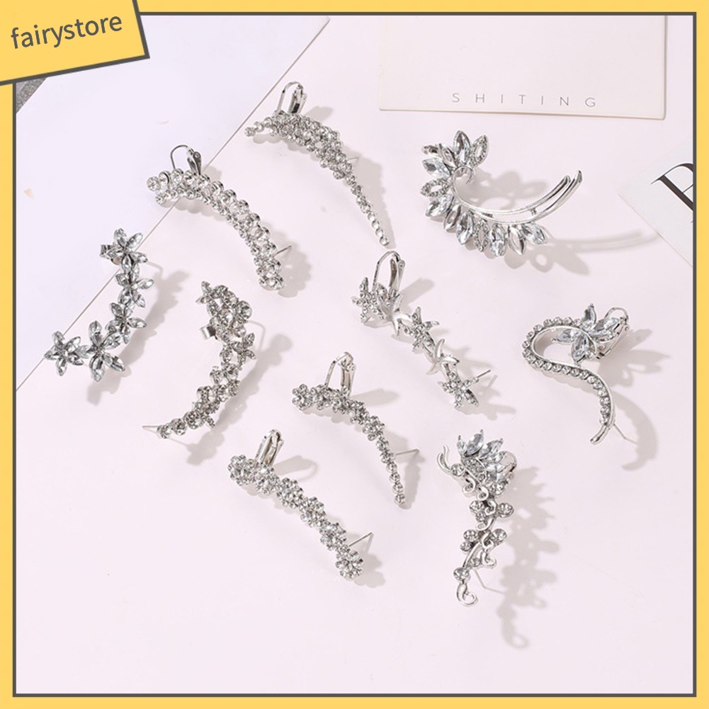 1 Khuyên Vành Tai Helix Hình Hoa Bướm Đính Đá Cho Nữ